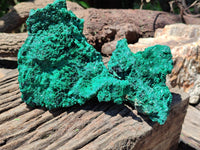 Natural Silky Malachite Specimens x 2 From Kasompe, Congo