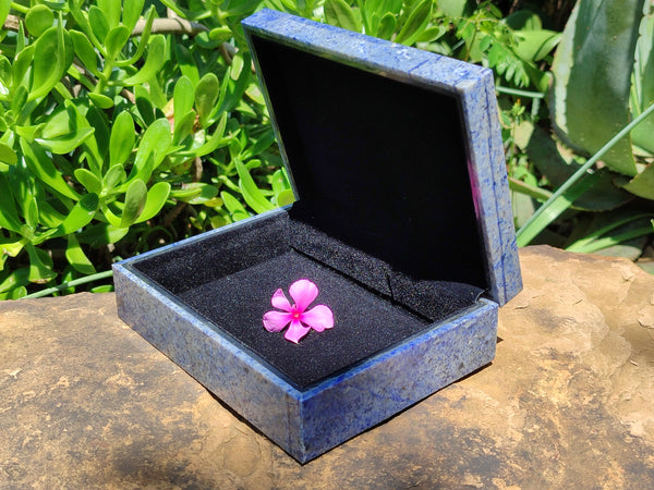 Hand Made Dumortierite Jewellery Box - Sold Per Item - From Mozambique