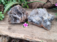 Natural Bladed Barite Specimens x 2 From Congo