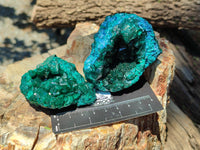 Natural Dioptase On Dolomite Specimens x 4 From Likasi, Congo