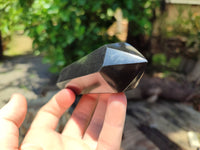 Polished Double Terminated Black Basalt Points x 12 From Madagascar