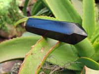 Polished Double Terminated Black Basalt Points x 12 From Madagascar