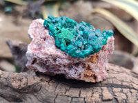 Natural Dioptase On Dolomite Specimens x 4 From Likasi, Congo