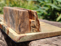 Polished Picture Stone Desk Set x 1 From Namibia