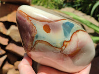 Polished Polychrome Jasper Standing Free Forms x 2 From Madagascar