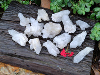 Natural White Quartz Clusters x 15 From Madagascar