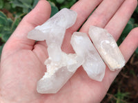 Natural White Quartz Clusters x 15 From Madagascar