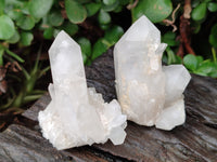 Natural White Quartz Clusters x 15 From Madagascar