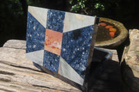 Hand Made Dumortierite Jewellery Box x 1 From Southern Africa