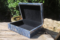 Hand Made Dumortierite Jewellery Box x 1 From Southern Africa