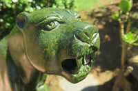 Hand Made Green Verdite Lioness Carving x 1 From Zimbabwe