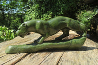 Hand Made Green Verdite Lioness Carving x 1 From Zimbabwe