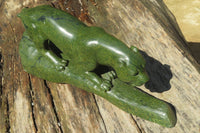 Hand Made Green Verdite Lioness Carving x 1 From Zimbabwe