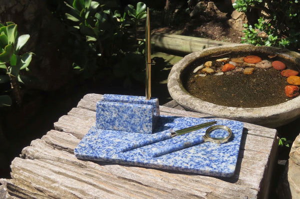 Hand Made Sodalite Desk Set - sold per item - From Namibia