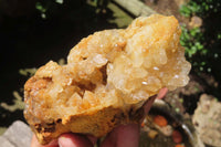 Natural Limonite Quartz Clusters x 6 From Solwezi, Zambia