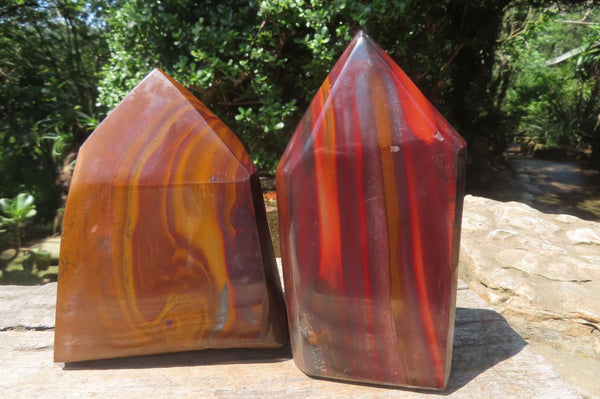 Polished Nguni Jasper Points x 2 From Northern Cape, South Africa