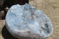 Polished Celestite Geode Eggs x 3 From Sakoany, Madagascar