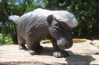 Hand Made Soapstone Honey Badger Carving x 1 From Zimbabwe