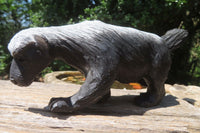 Hand Made Soapstone Honey Badger Carving x 1 From Zimbabwe