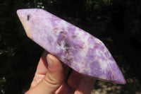 Polished Double Terminated Lepidolite Points x 4 From Zimbabwe