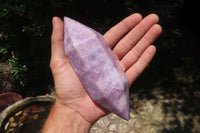 Polished Double Terminated Lepidolite Points x 4 From Zimbabwe