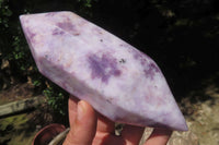 Polished Double Terminated Lepidolite Points x 4 From Zimbabwe