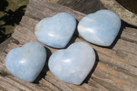 Polished Larger Blue Calcite Hearts - Sold per Item - From Madagascar