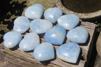 Polished Larger Blue Calcite Hearts - Sold per Item - From Madagascar