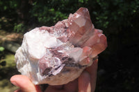 Natural Red Hematoid Quartz Clusters x 3 From Karoi, Zimbabwe