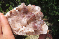 Natural Red Hematoid Quartz Clusters x 3 From Karoi, Zimbabwe