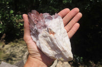 Natural Red Hematoid Quartz Clusters x 3 From Karoi, Zimbabwe