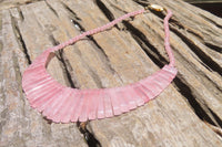 Hand Made Rose Quartz Egyptian Choker Necklace - Sold per Item - From Namibia