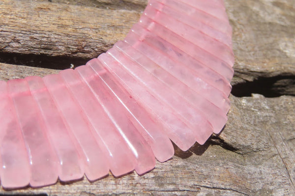 Hand Made Rose Quartz Egyptian Choker Necklace - Sold per Item - From Namibia