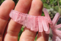 Hand Made Rose Quartz Egyptian Choker Necklace - Sold per Item - From Namibia