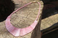 Hand Made Rose Quartz Egyptian Choker Necklace - Sold per Item - From Namibia