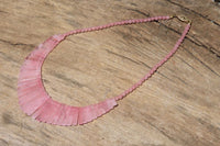 Hand Made Rose Quartz Egyptian Choker Necklace - Sold per Item - From Namibia