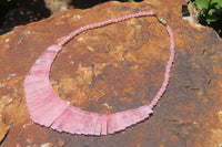 Hand Made Rose Quartz Egyptian Choker Necklace - Sold per Item - From Namibia