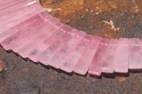 Hand Made Rose Quartz Egyptian Choker Necklace - Sold per Item - From Namibia