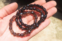 Polished Smokey Quartz Beaded Stretch Bracelet - Sold Per Item - From Madagascar