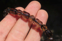 Polished Smokey Quartz Beaded Stretch Bracelet - Sold Per Item - From Madagascar