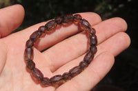 Polished Smokey Quartz Beaded Stretch Bracelet - Sold Per Item - From Madagascar