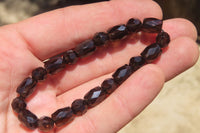 Polished Smokey Quartz Beaded Stretch Bracelet - Sold Per Item - From Madagascar