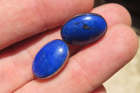 Polished Lapis Lazuli Pendant and Earrings Set in Sterling Sliver - Sold Per Set - From Afghanistan