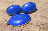 Polished Lapis Lazuli Pendant and Earrings Set in Sterling Sliver - Sold Per Set - From Afghanistan