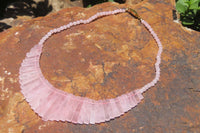 Hand Made Rose Quartz Egyptian Choker Necklace - Sold per Item - From Namibia