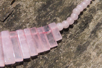 Hand Made Rose Quartz Egyptian Choker Necklace - Sold per Item - From Namibia