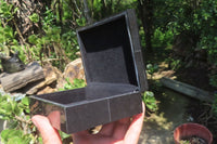 Hand Made Jet Lignite Jewellery Box x 1 From Swaziland