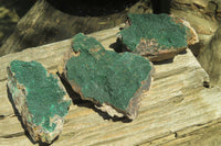 Natural Botryoidal Malachite Specimens x 3 From Tenke Fungurume, Congo