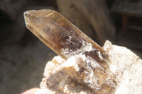 Natural Aegirine & Smokey Quartz Specimens x 2 From Malawi