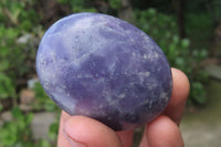 Polished Lepidolite Palm Stones x 24 From Madagascar